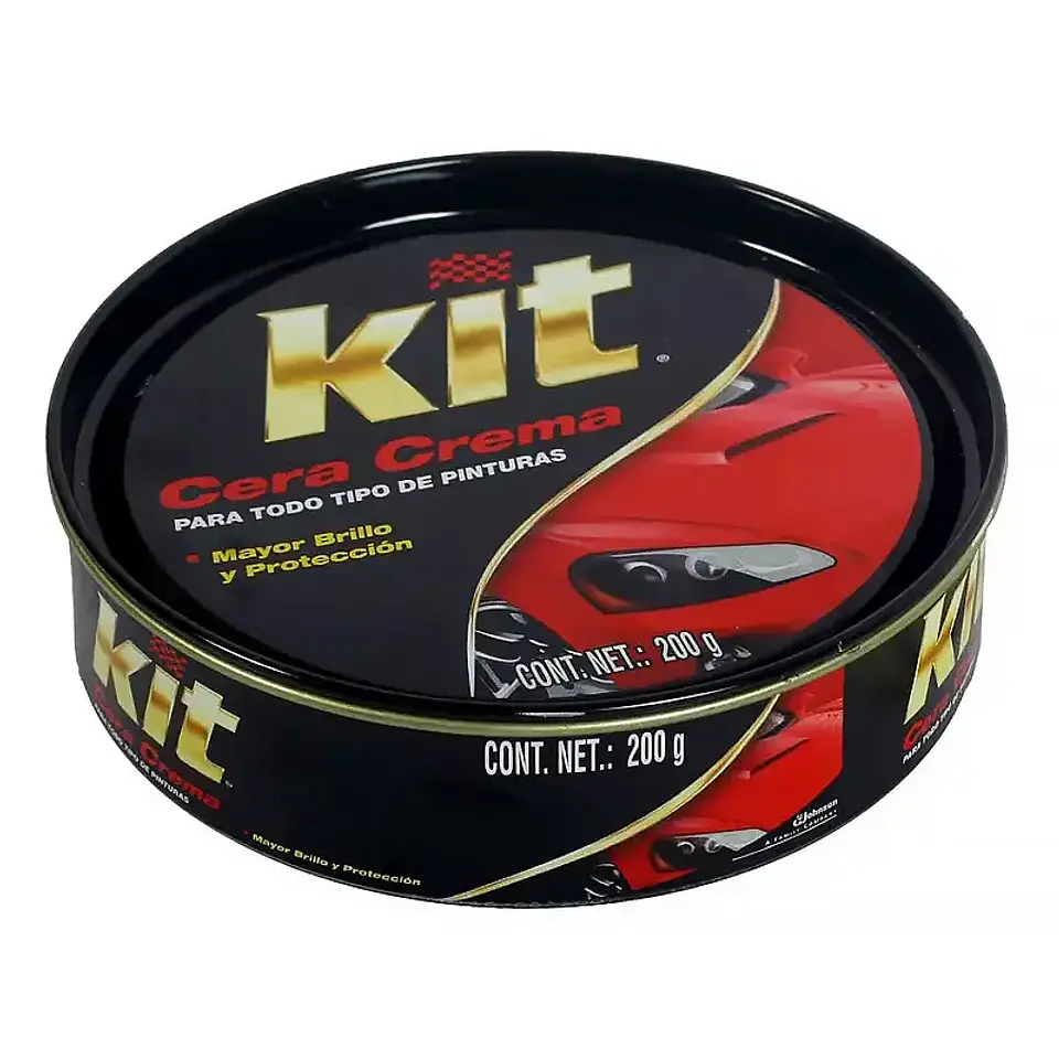 Cera para auto crema 200 gr KIT 1