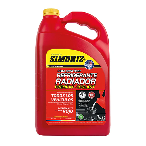 REFRIGERANTE RADIADOR SIMONIZ ROJO 1GL AL 10%