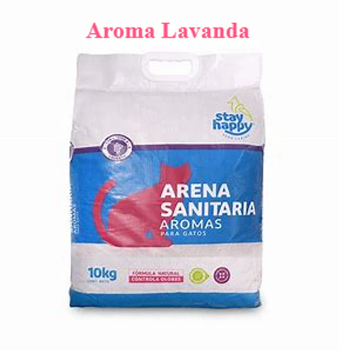 ARENA SANITARIA AGLUTINANTE STAY HAPPY AROMA LAVANDA