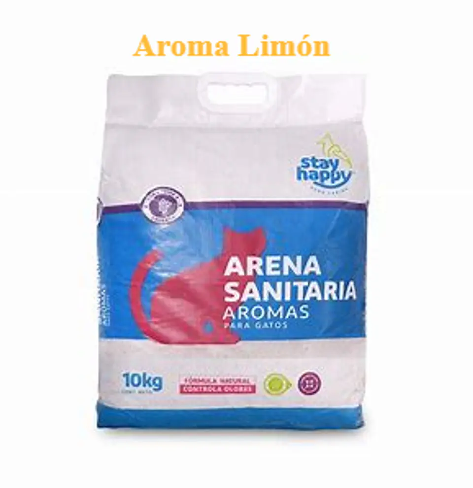 ARENA SANITARIA AGLUTINANTE STAY HAPPY AROMA LIMON 1