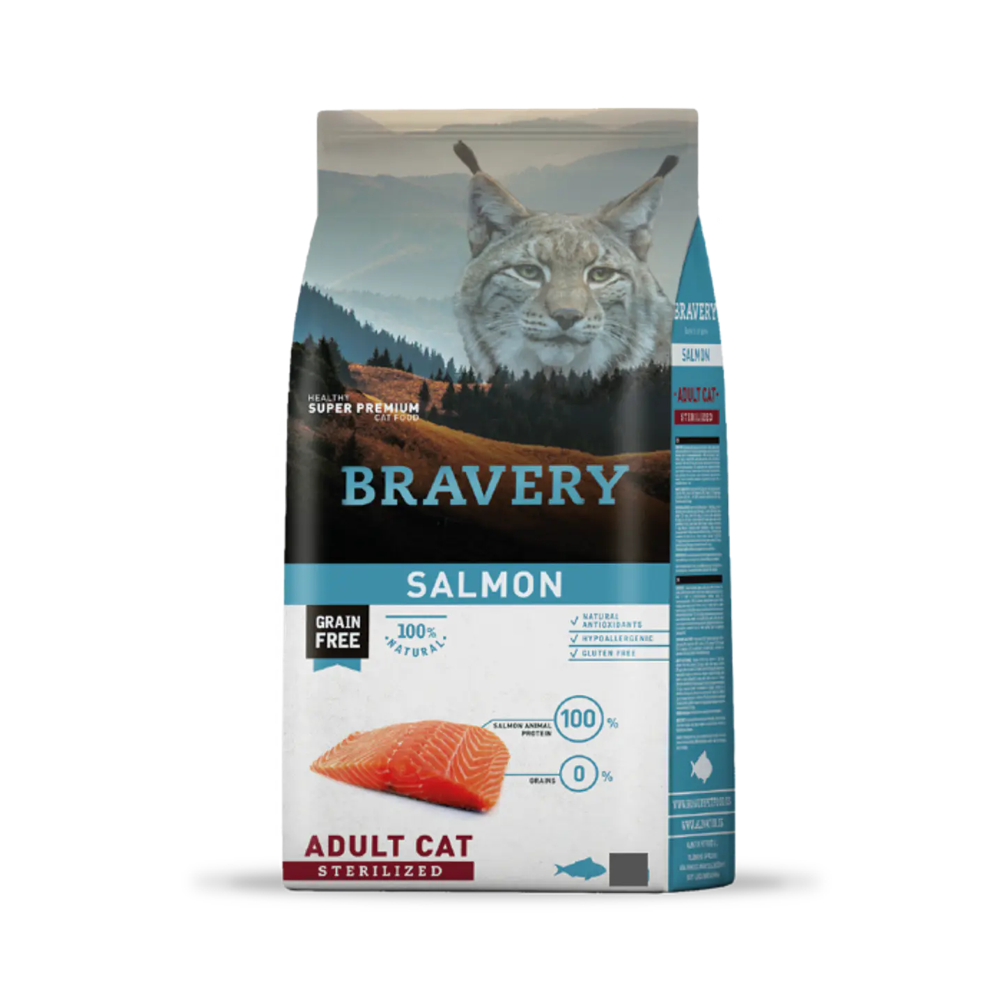 BRAVERY GATO ADULTO SALMON ESTERILIZADO LIBRE DE GRANO 1