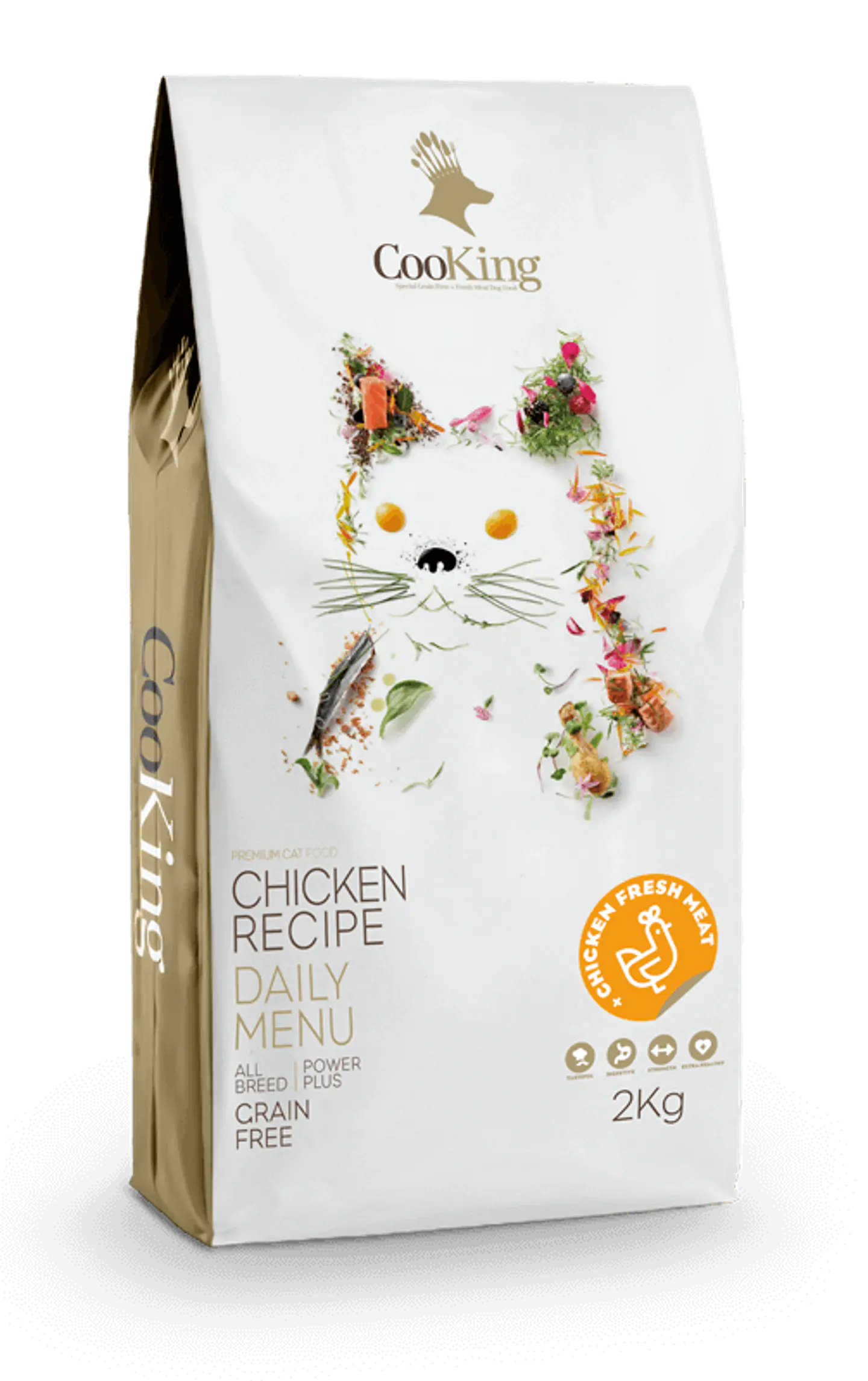 ALIMENTO PARA GATO PREMIUM CAT FOOD CHICKEN RECIPE COOKING 2KG 1