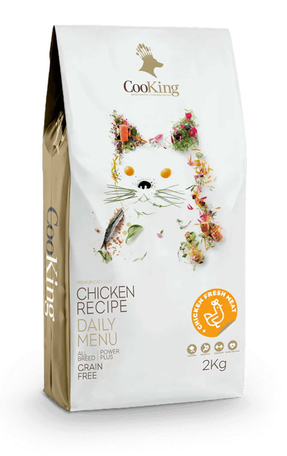 ALIMENTO PARA GATO PREMIUM CAT FOOD CHICKEN RECIPE COOKING 2KG 1