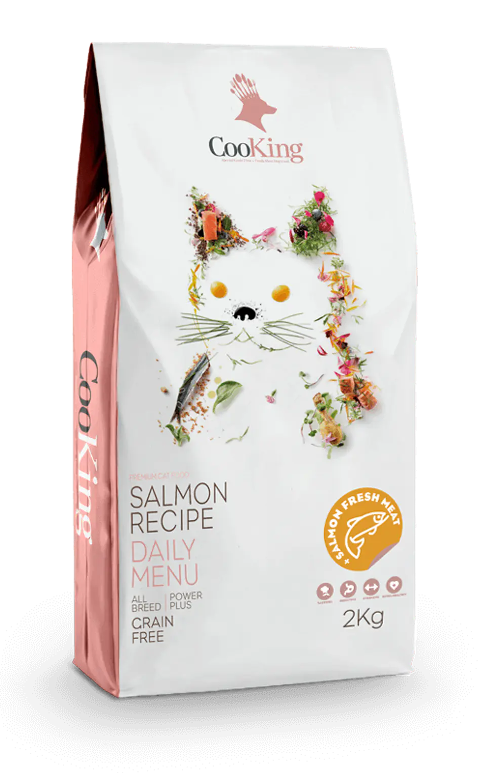 ALIMENTO PARA GATO PREMIUM CAT FOOD SALMON RECIPE COOKING 2KG 1