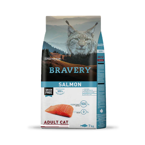 BRAVERY GATO ADULTO SALMON LIBRE DE GRANO
