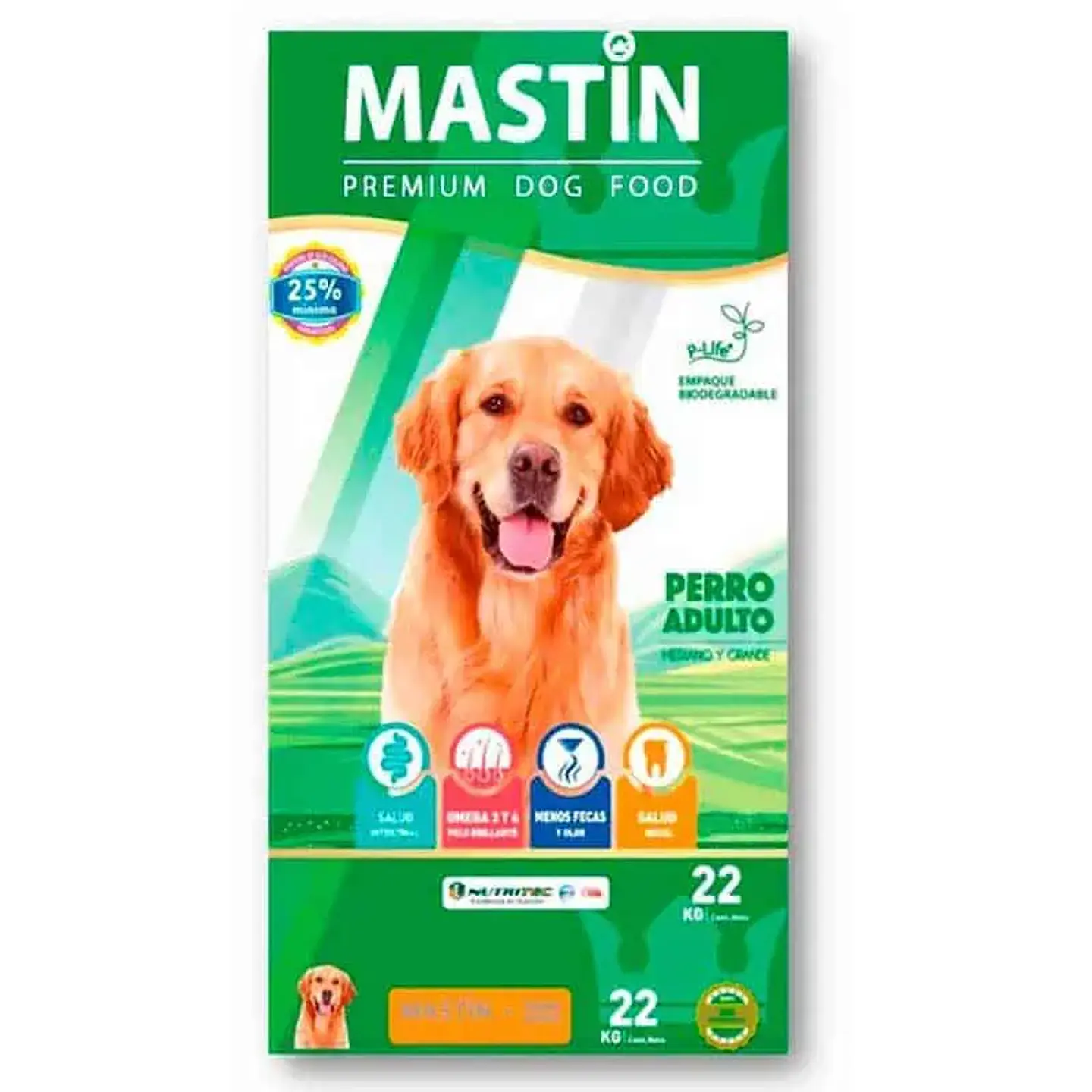 MASTIN 22KG ALIMENTO PREMIUM DE PERRO ADULTO CON 25% PROTEINA PROCEDENCIA ANIMAL 1