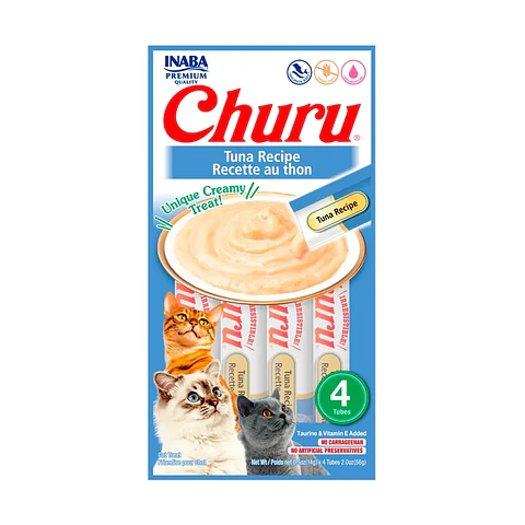 CHURU GATO ATUN BOLSA CON 4 TUBOS