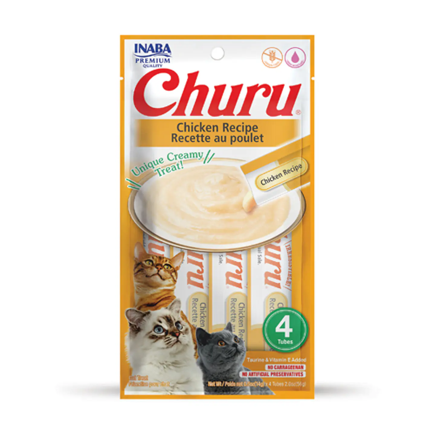 CHURU GATO POLLO BOLSA CON 4 TUBOS 1