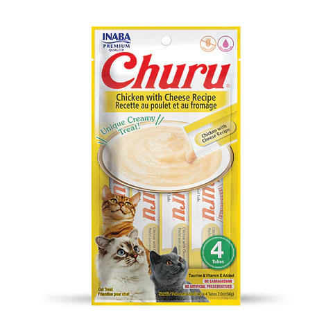 CHURU GATO POLLO+QUESO+CARNE BOLSA CON 4 TUBOS