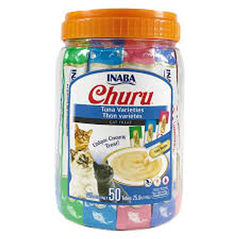 CHURU POTE CON 50 TUBOS VARIEDAD DE SABORES