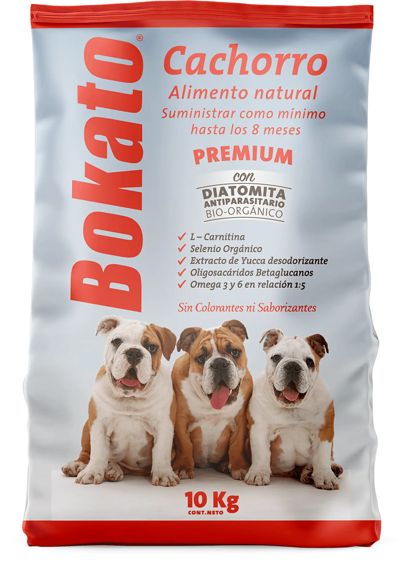 BOKATO CACHORRO 10 KG CON DIATOMITA ANTIPARASITARIO NATURAL 1