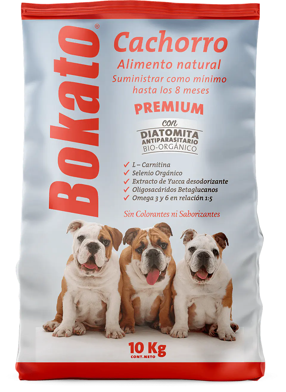 BOKATO CACHORRO 10 KG CON DIATOMITA ANTIPARASITARIO NATURAL 1