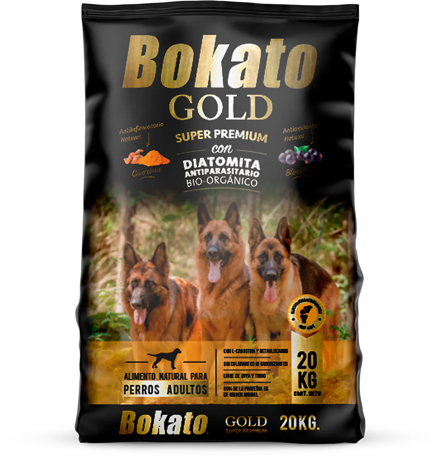 BOKATO ADULTO GOLD CON DIATOMITA ANTIPARASITARIO NATURAL 1