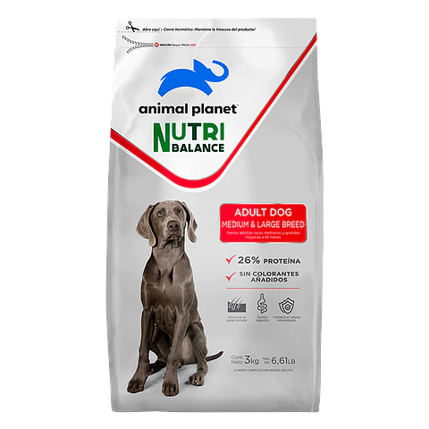 ANIMAL PLANET PERRO ADULTO RAZA MEDIANA Y GRANDE 20KG