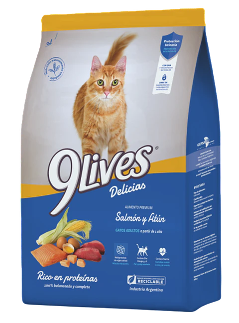 ALIMENTO PARA GATO ADULTO 9LIVES 8KG ATUN SALMON