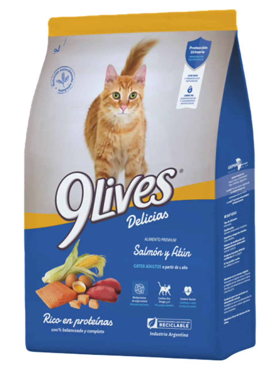 ALIMENTO PARA GATO ADULTO 9LIVES 8KG ATUN SALMON 1