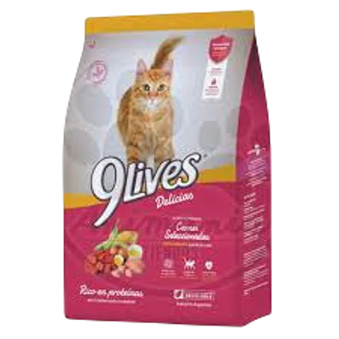 ALIMENTO PARA GATO ADULTO 9LIVES 8KG CARNES SELECCIONADAS