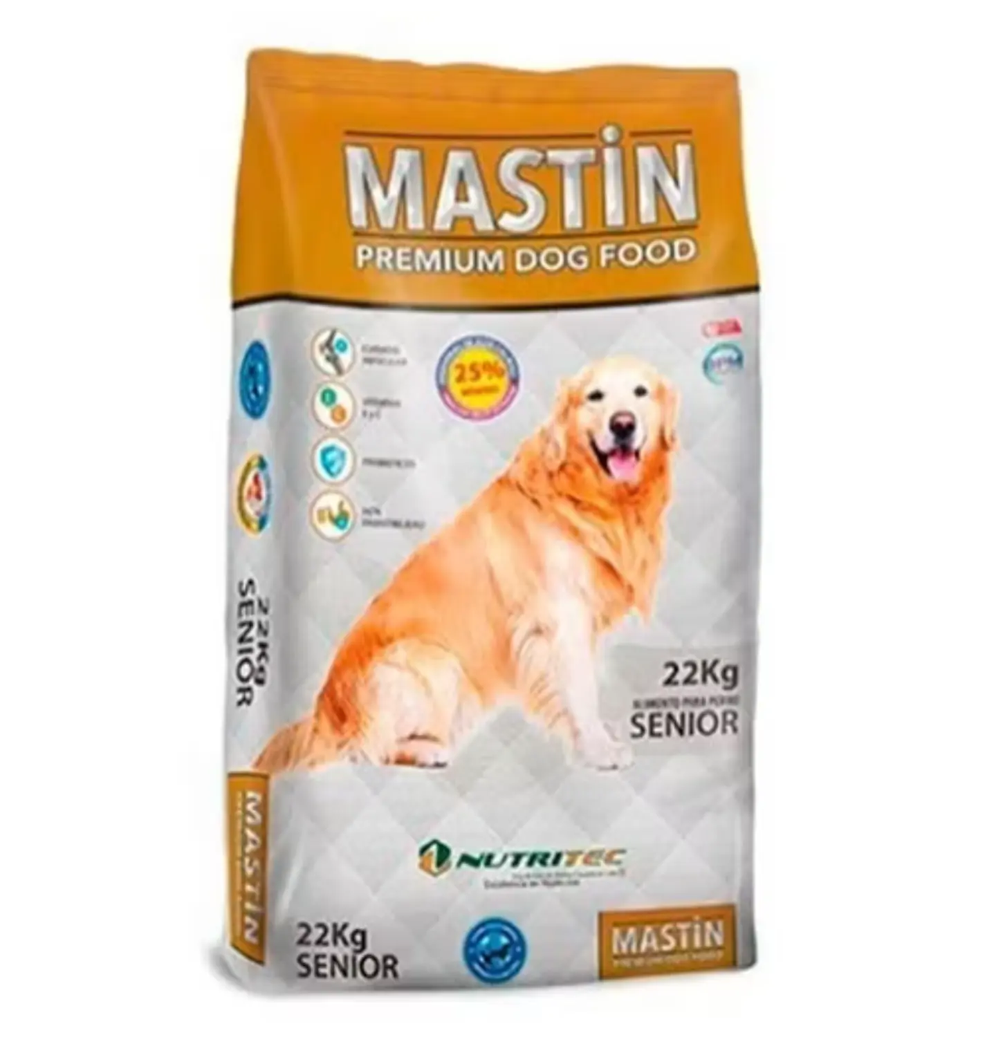 MASTIN 22KG ALIMENTO PREMIUM DE PERRO SENIOR CON 25% PROTEINA PROCEDENCIA ANIMAL 1