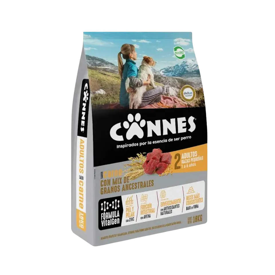 CANNES ALIMENTO PARA PERRO ADULTO RAZAS PEQUEÑAS 18 KG 1