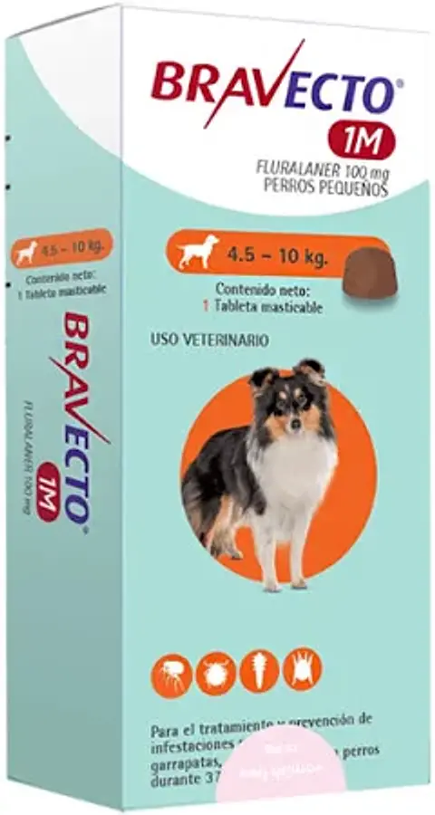 BRAVECTO TRATAMIENTO ANTIPARASITARIO EXTERNO 4,5 A 10KG 1 COMP