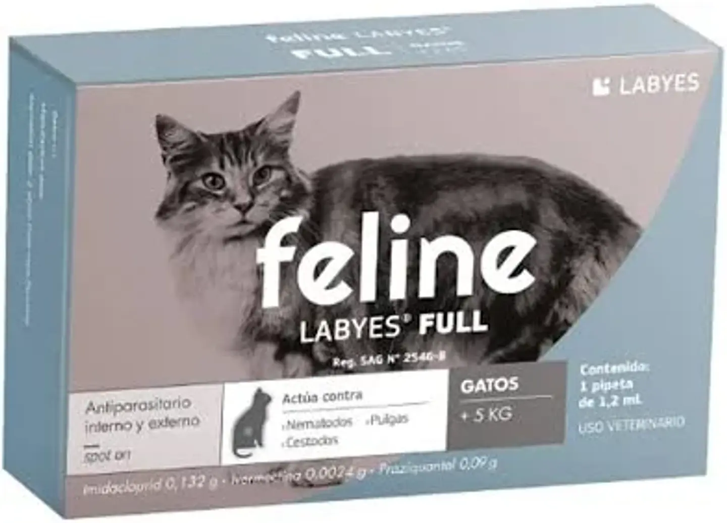 FELINE FULL +5KG 1,2 ML ANTIPARASITARIO INTERNO Y EXTERNO 1