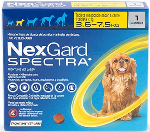 NEXGARD SPECTRA PERRO DE ENTRE 3,6 A 7,5 KG 1 COMP