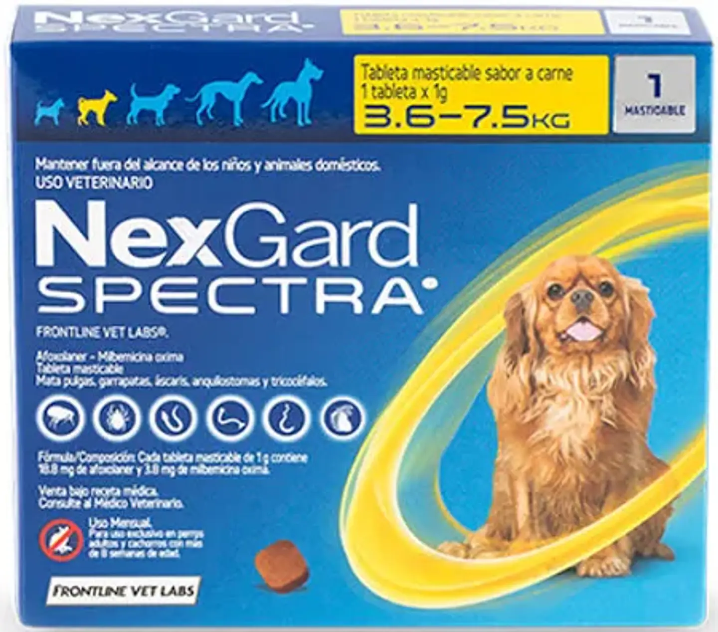 NEXGARD SPECTRA PERRO DE ENTRE 3,6 A 7,5 KG 1 COMP 1