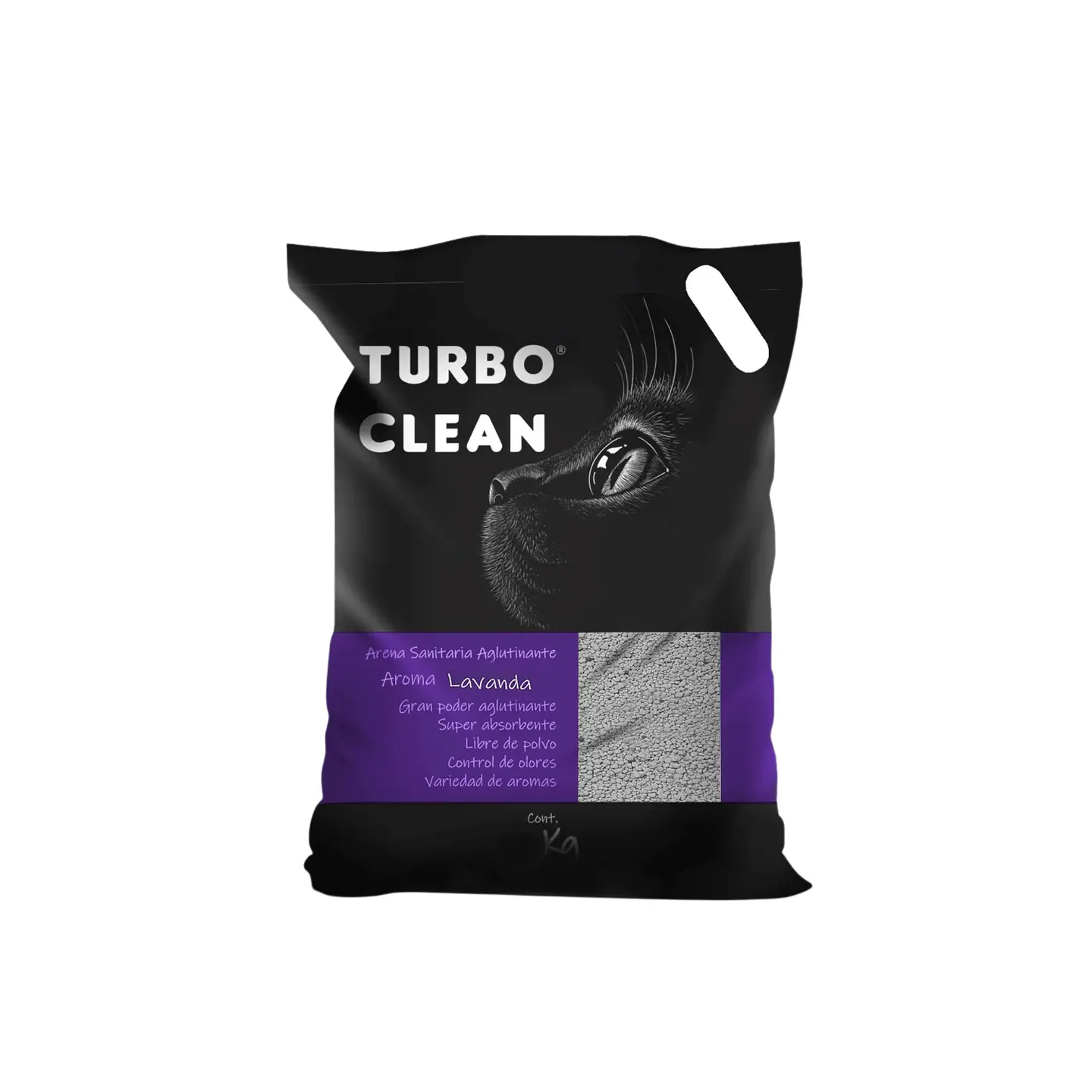 ARENAS SANITARIAS AGLUTINANTE TURBO CLEAN 4KG AROMA LAVANDA 1