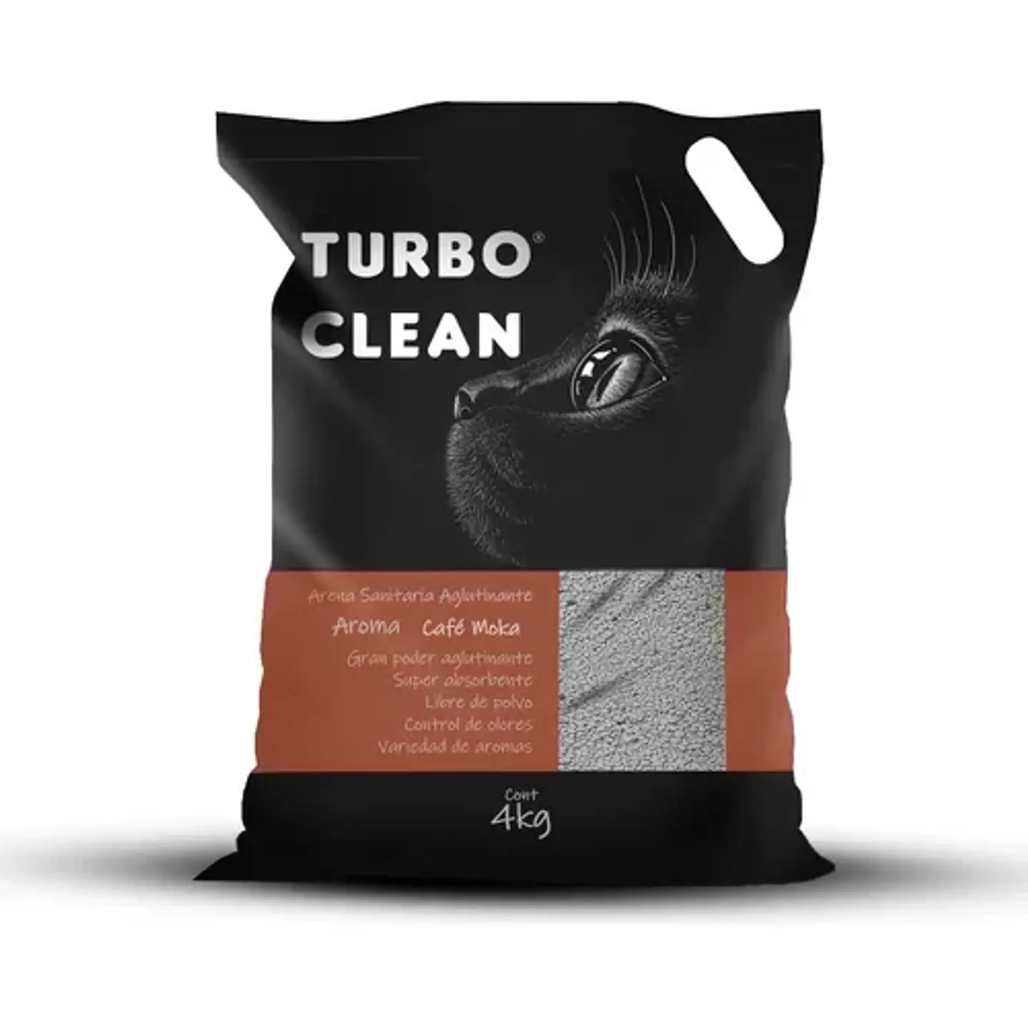 ARENAS SANITARIAS AGLUTINANTE TURBO CLEAN 4KG AROMA MOCCA 1