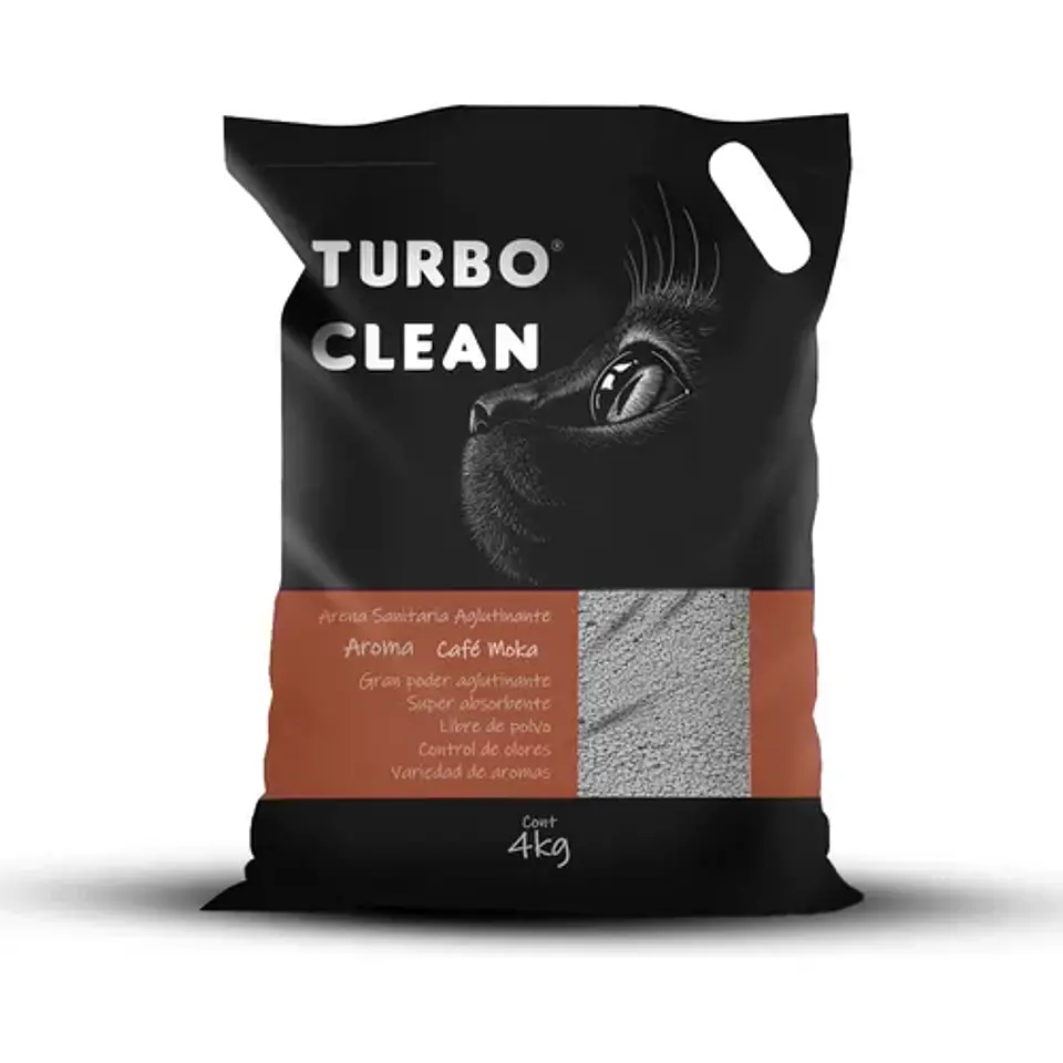 ARENAS SANITARIAS AGLUTINANTE TURBO CLEAN 4KG AROMA MOCCA 1