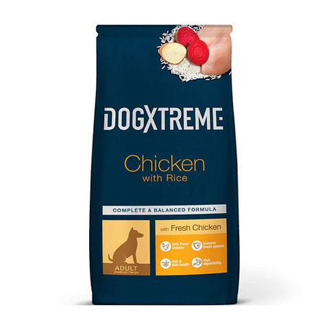 DOGXTREME CHICKEN ALIMENTO PERRO ADULTO RAZA MEDIANA Y GRANDE 12KG