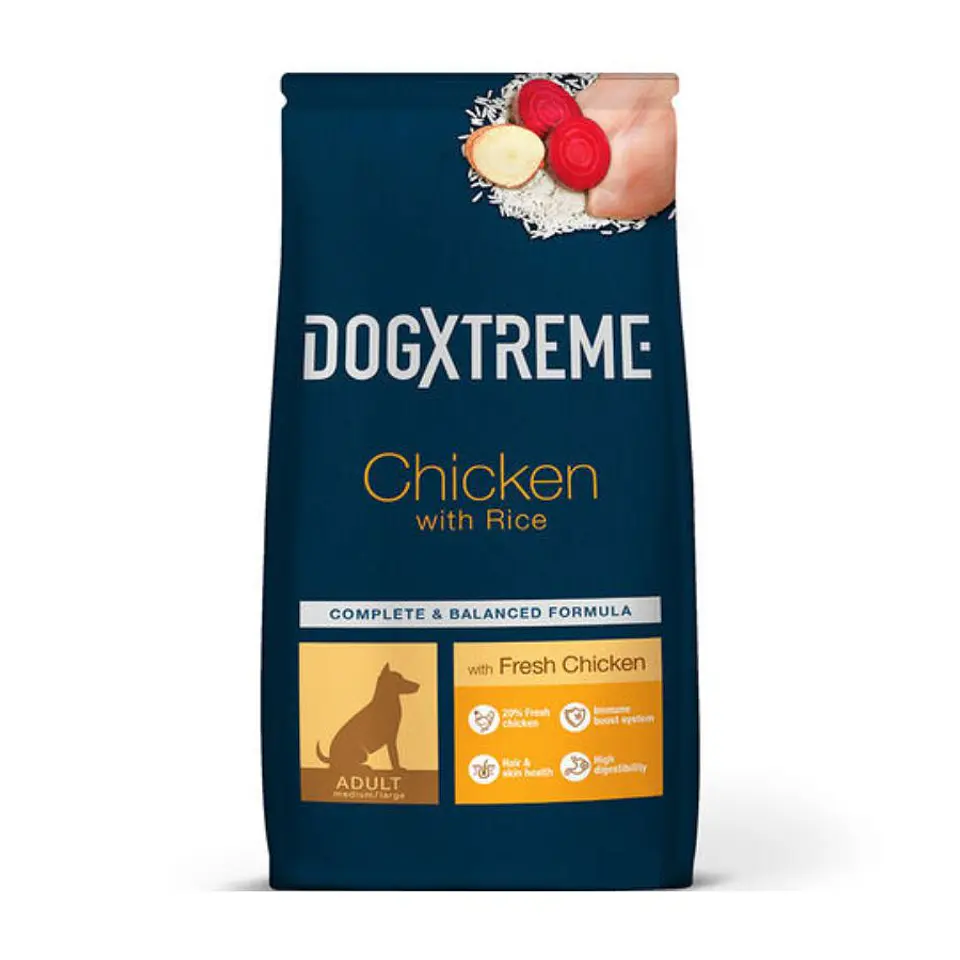 DOGXTREME CHICKEN ALIMENTO PERRO ADULTO RAZA MEDIANA Y GRANDE 12KG 1
