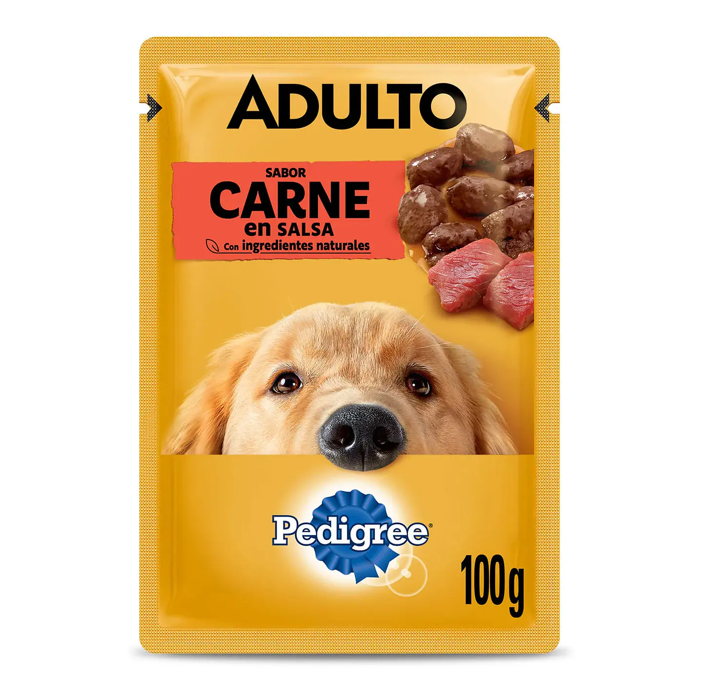 ALIMENTO HUMEDO SOBRE PEDIGREE 100 GR PERRO ADULTO CARNE 1