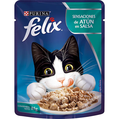 ALIMENTO HUMEDO POUCH FELIX GATO ADULTO ATUN 85GRS