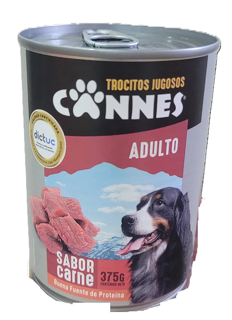 ALIMENTOS HUMEDOS LATA CANNES 375GR SABOR CARNE 1