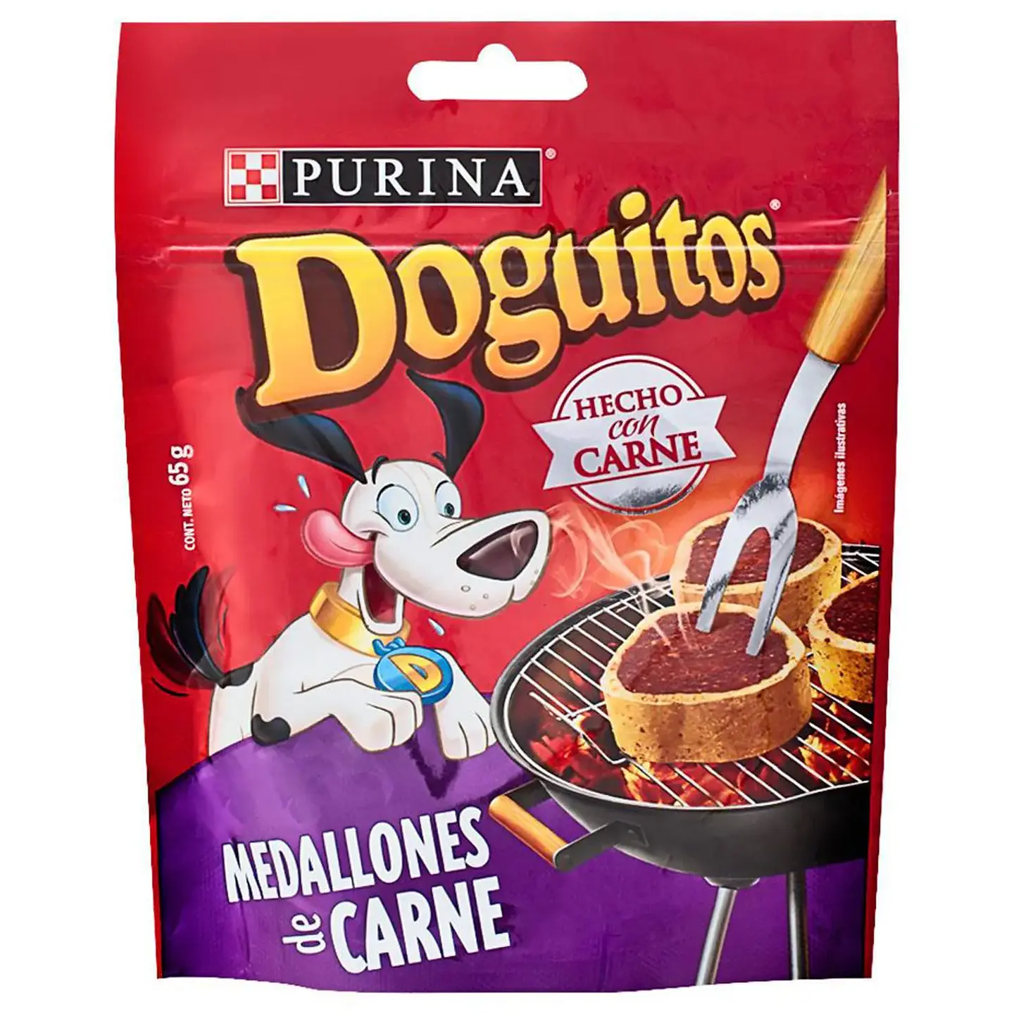 SNACK DOGUITOS MEDALLONES DE CARNE 65GR 1