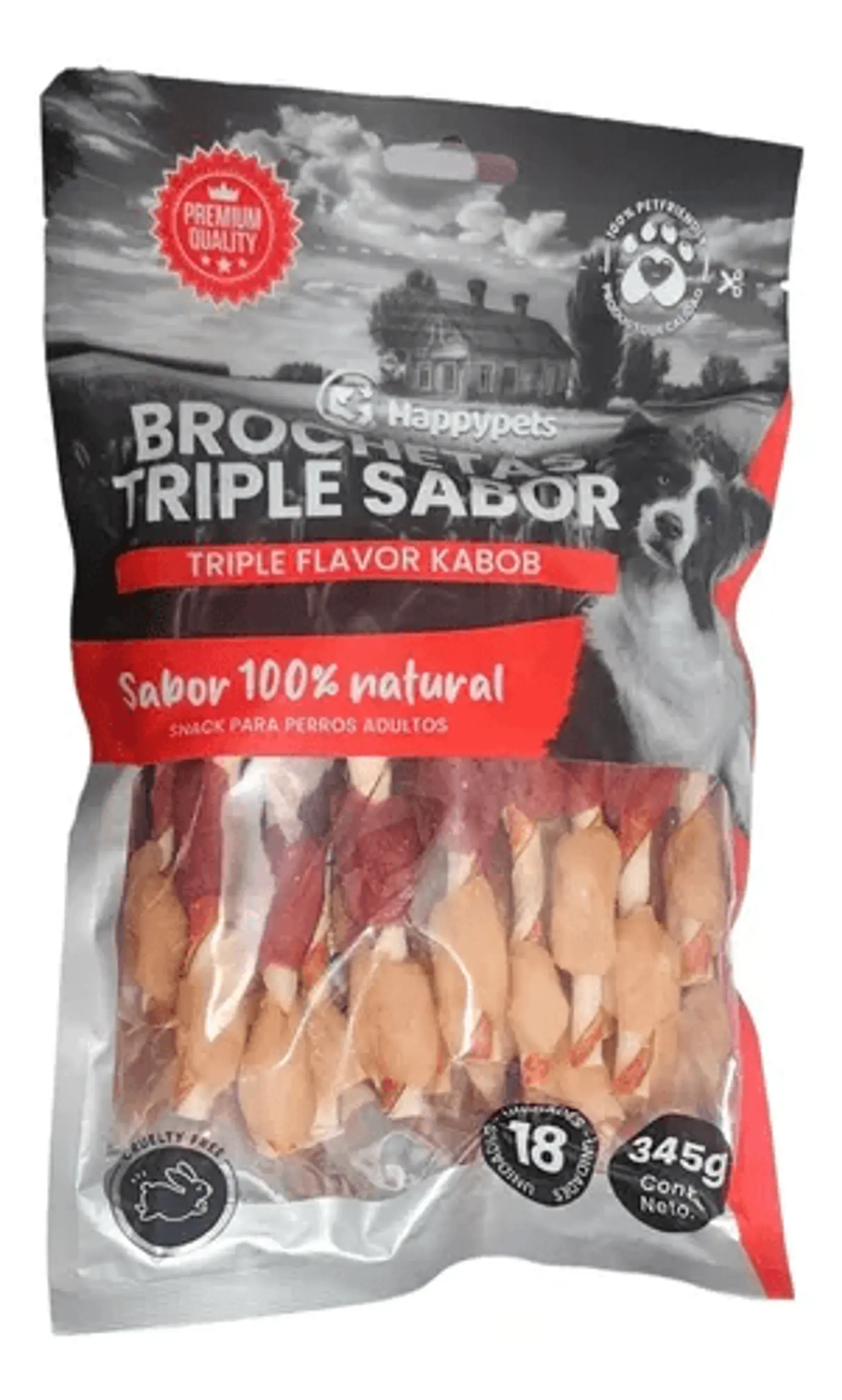 SNACK BROCHETAS TRIPLE SABOR PARA PERROS 1