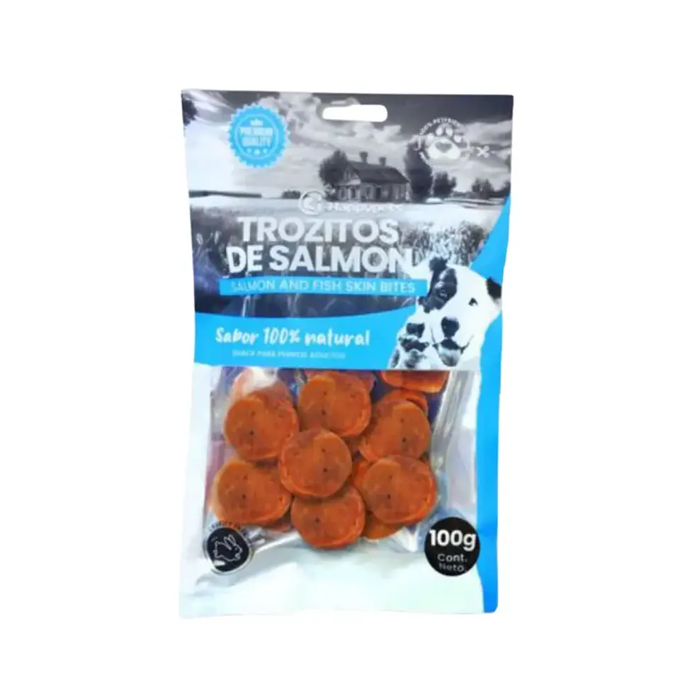SNACK TROCITOS DE SALMON PARA PERROS 100GR 1