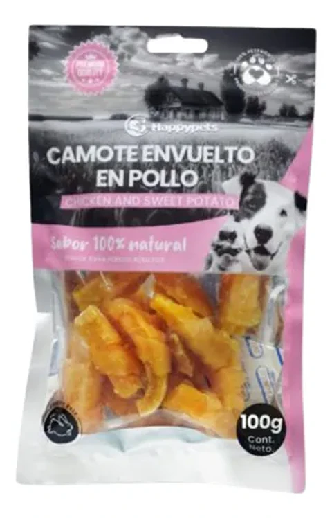 SNACK CAMOTE ENVUELTO EN POLLO 100GR