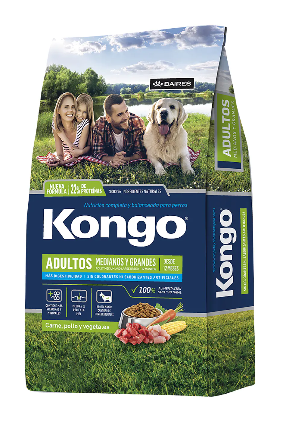 KONGO ALIMENTO PARA PERRO ADULTO RAZAS GRANDES Y MEDIANAS 21 KILOS   1