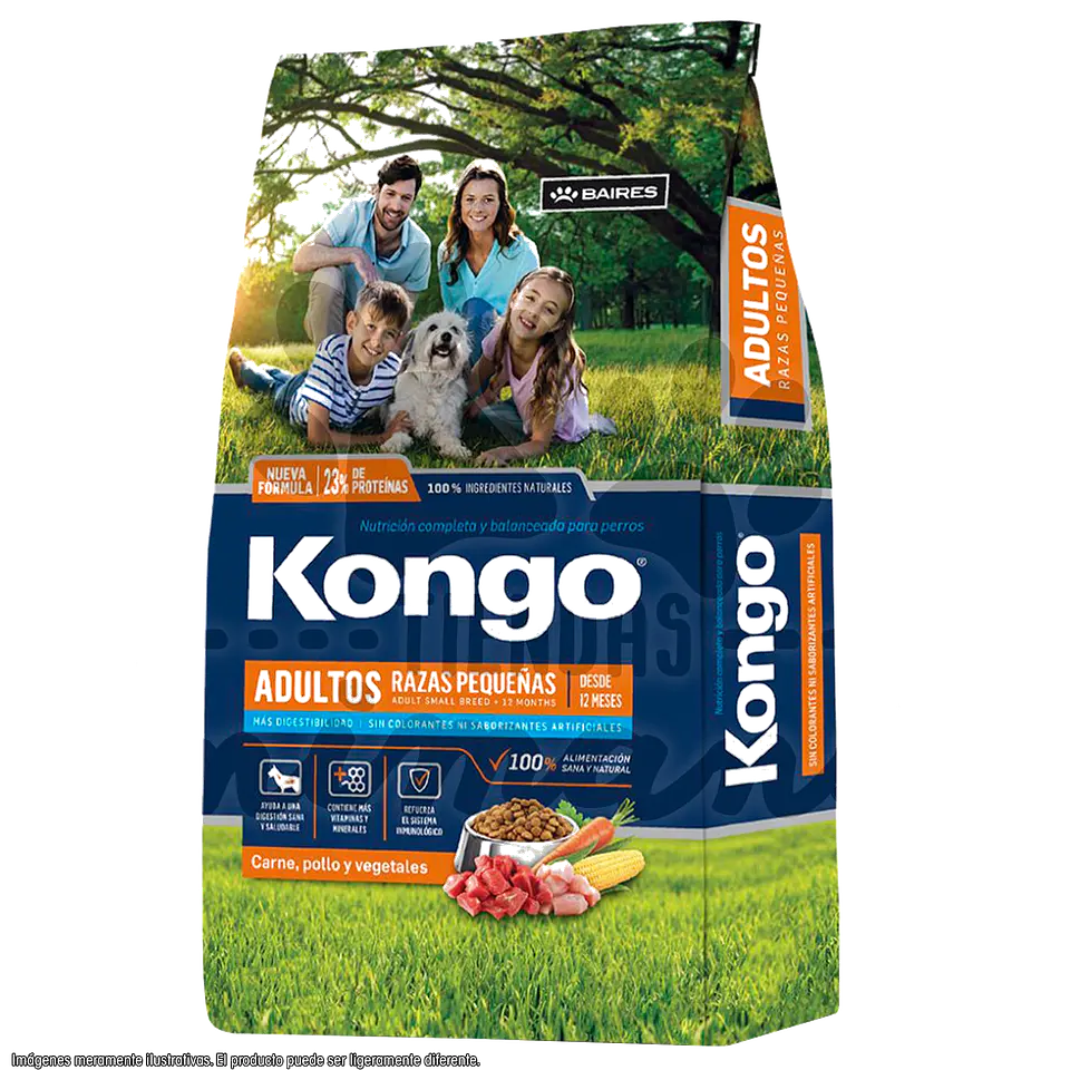 KONGO ALIMENTO PARA PERRO ADULTO RAZAS PEQUEÑAS 15+2KG 23% PROTEINA 1