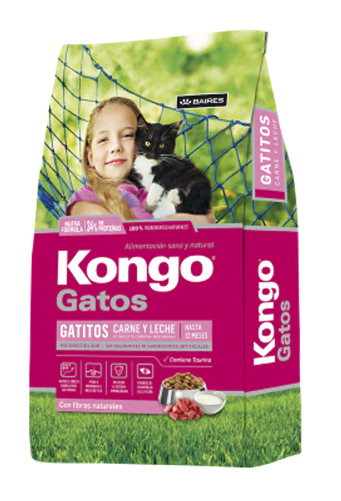 KONGO ALIMENTO PARA GATO KITTEN GATITO 8KG CARNE-LECHE