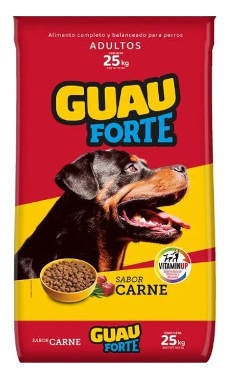 GUAU FORTE 25KG ALIMENTO PARA PERRO ADULTO SABOR CARNE