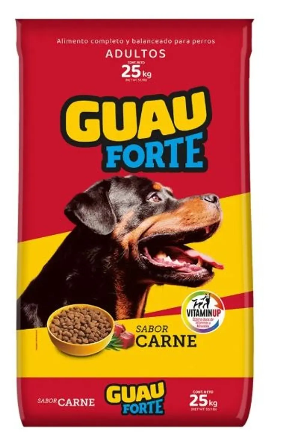 GUAU FORTE 25KG ALIMENTO PARA PERRO ADULTO SABOR CARNE 1