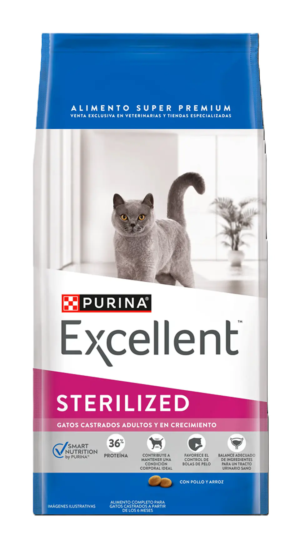 EXCELLENT ESTERILIZADO PURINA 36% PROTEINA 1
