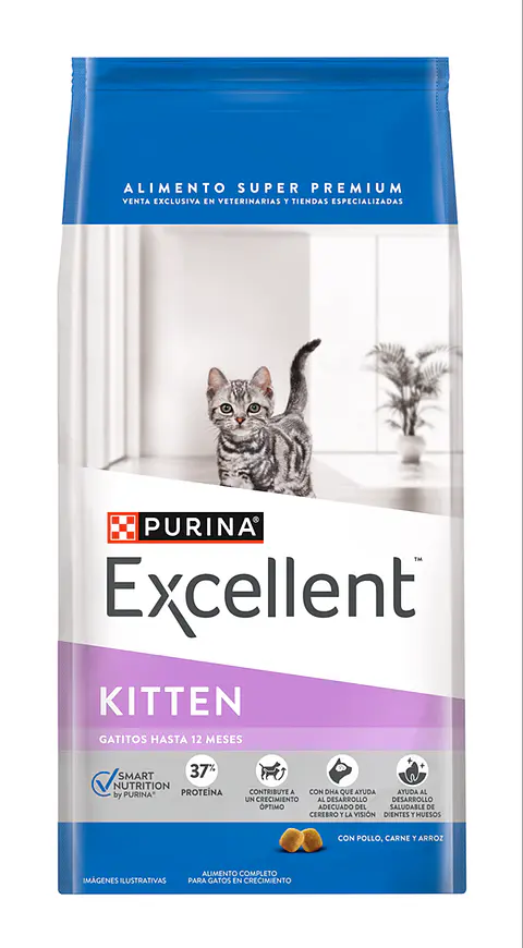 EXCELLENT GATITO KITTEN PURINA 37% PROTEINA