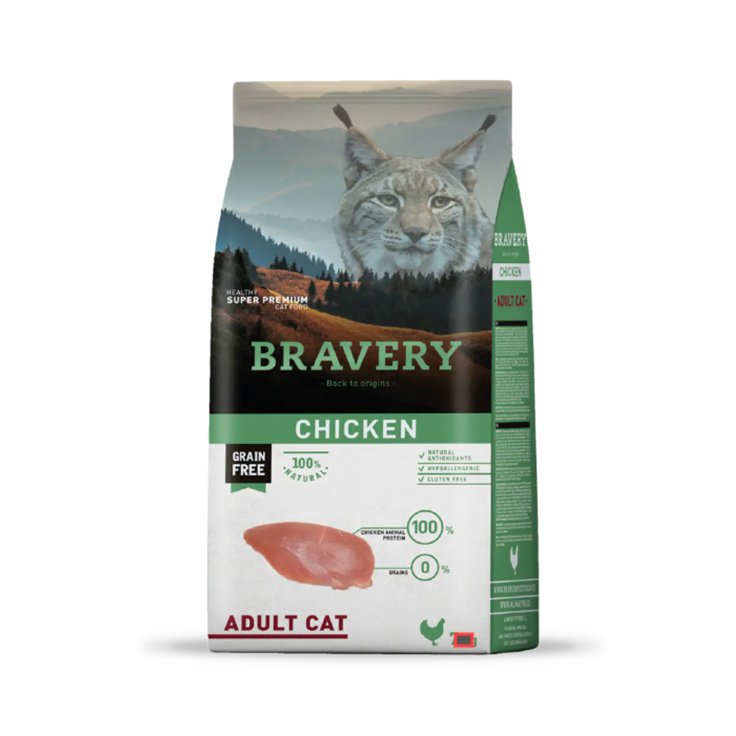 BRAVERY GATO ADULTO POLLO LIBRE GRANO 1