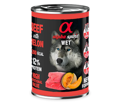 ALPHA LATA TERNERA CON MELON 400GR