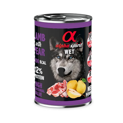 ALPHA LATA CORDERO CON PERA 400GR
