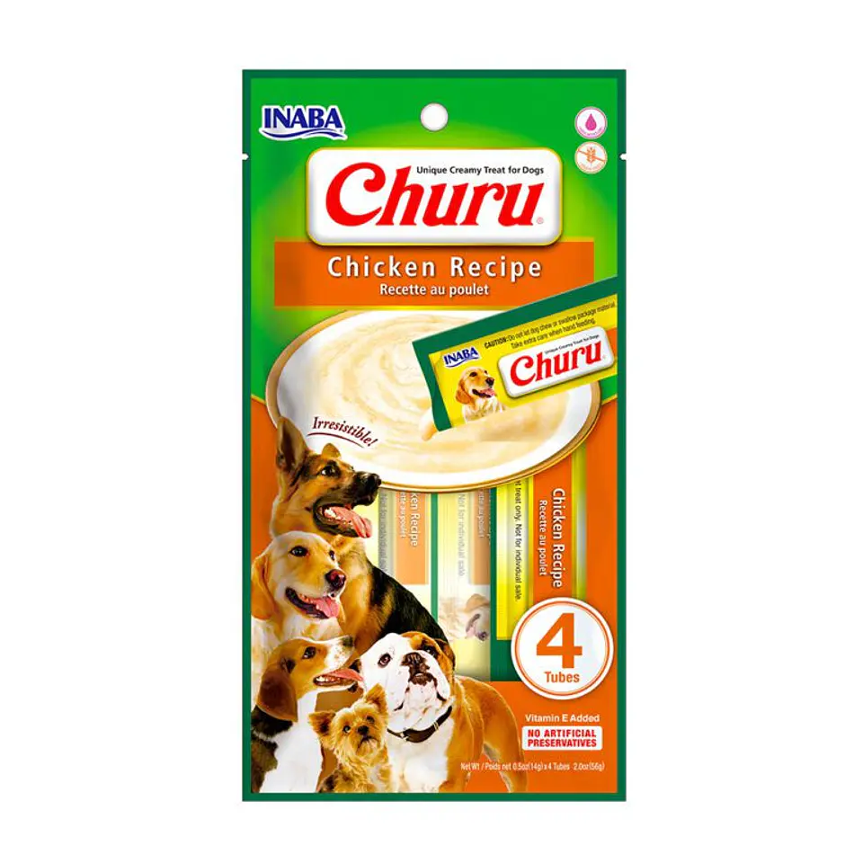 CHURU PERRO POLLO BOLSA CON 4 TUBOS 1